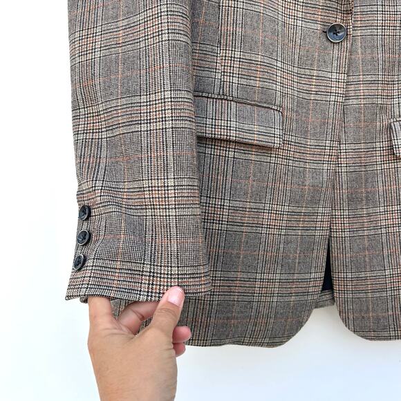 Julie Fagerholt Heartmade Blazer Glen Plaid Check Wool 4 Scandi Jacket 36 - Picture 8 of 10
